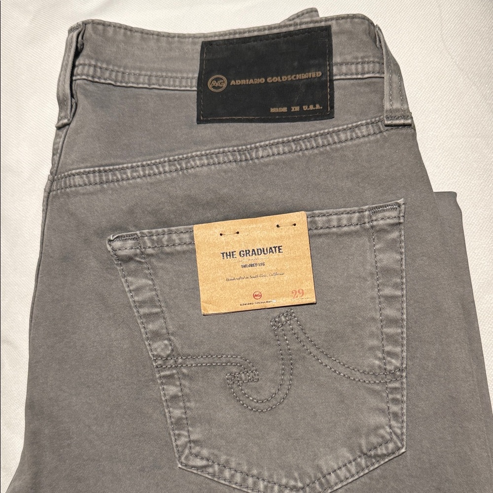 Ag Adriano Goldschmied Men's Slim Straight Jeans in Gray